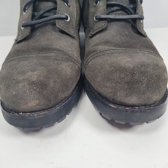 Ugg Kilmer II Women's Black Leather Combat Side Zip Boots S/N1095131 US Size 7.5 - Picture 4 of 12